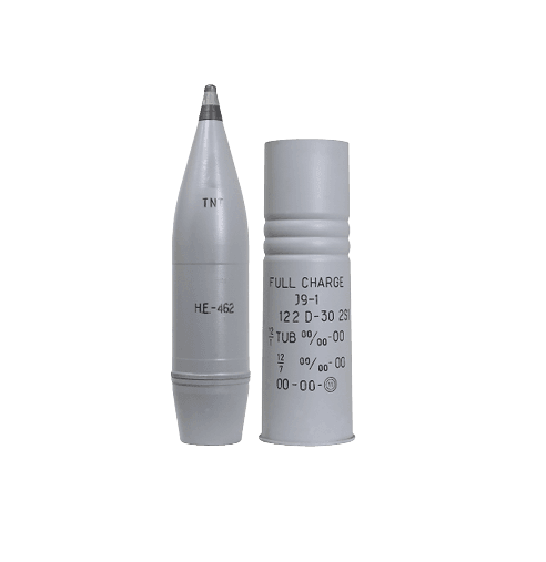 122 mm High-Explosive Round with Full or Reduced Charge